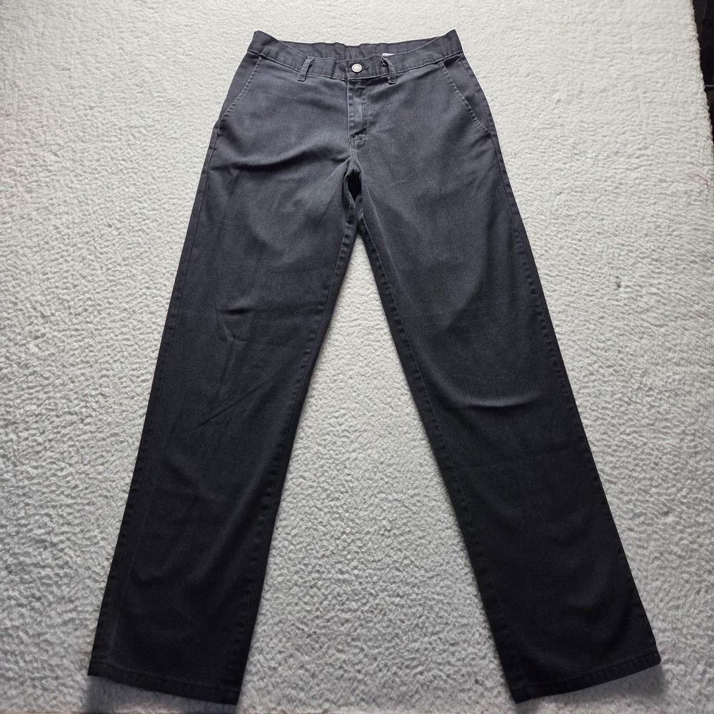 Dickies Pants Mens 29x32 Black Flat Front Chino Workwear Straight Leg Casual